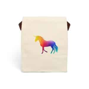 Magic Unicorn Canvas Lunch Bag With Strap