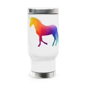 Magic Unicorn Stainless Steel Travel Mug with Handle, 14oz