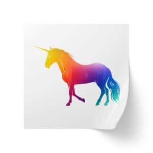 Magic Unicorn Square Sticker Label Rolls