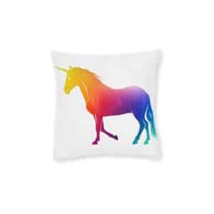 Magic Unicorn Square Pillow - Pink Back