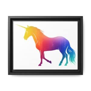 Magic Unicorn Matte Canvas, Framed (Multi-color)