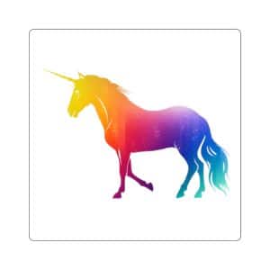 Magic Unicorn Square Stickers