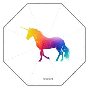 Magic Unicorn Semi-Automatic Foldable Umbrella