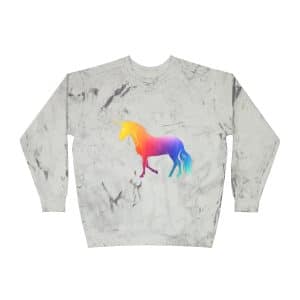 Magic Unicorn Unisex Color Blast Crewneck Sweatshirt