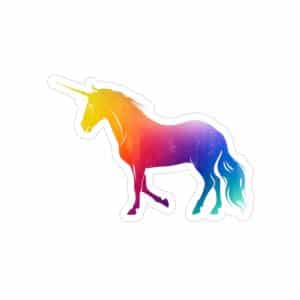 Magic Unicorn Transparent Outdoor Stickers, Die-Cut, 1pc