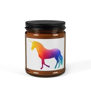 Magic Unicorn Scented Soy Candle (Multi-Size, Amber Jar)