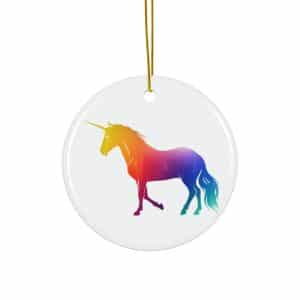 Magic Unicorn Ceramic Ornament, 4 Shapes