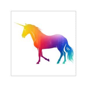 Magic Unicorn Square Vinyl Stickers