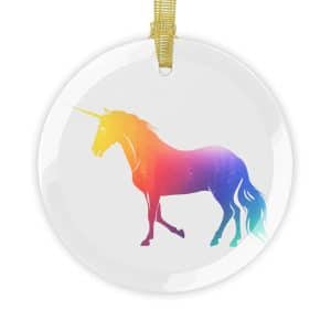 Magic Unicorn Glass Ornaments