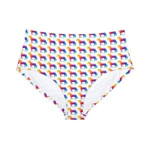 Magic Unicorn High-Waist Hipster Bikini Bottom (AOP)