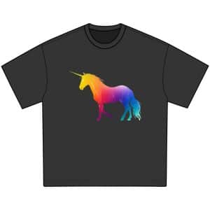 Magic Unicorn Men's Acid Washed Heavy Oversize Tee