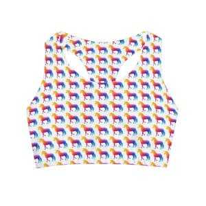 Magic Unicorn Girls' Swimsuit Crop Top (AOP)