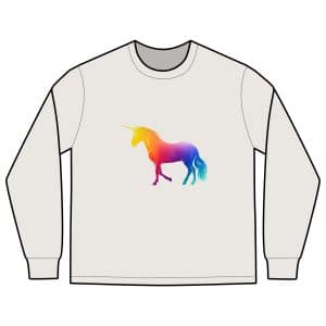 Magic Unicorn Men's Heavy Faded Long Sleeve Tee