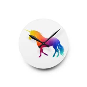 Magic Unicorn Acrylic Wall Clock