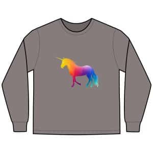 Magic Unicorn Unisex ComfortWash® Garment-Dyed Long Sleeve T-Shirt