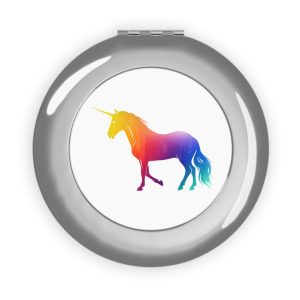 Magic Unicorn Compact Travel Mirror