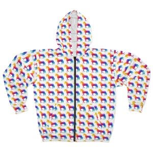 Magic Unicorn Unisex Zip Hoodie (AOP)