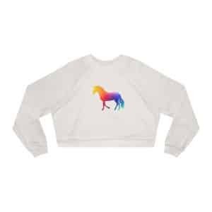 Magic Unicorn Women's Cropped Fleece Pullover