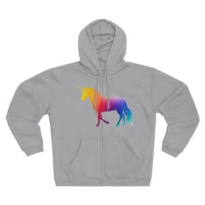 Magic Unicorn Unisex Hooded Zip Sweatshirt