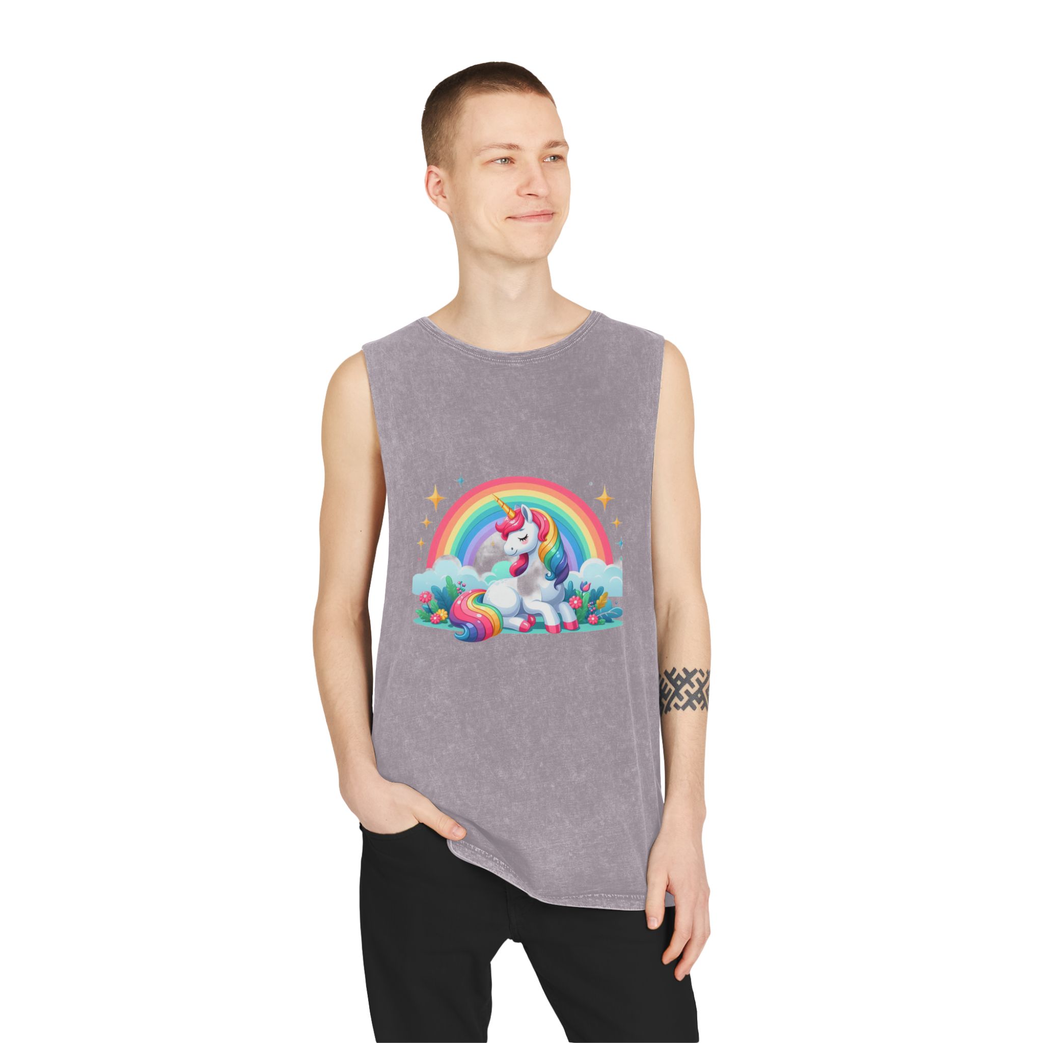 Unicorn Copia 2 Unisex Stonewash Tank Top - Image 19