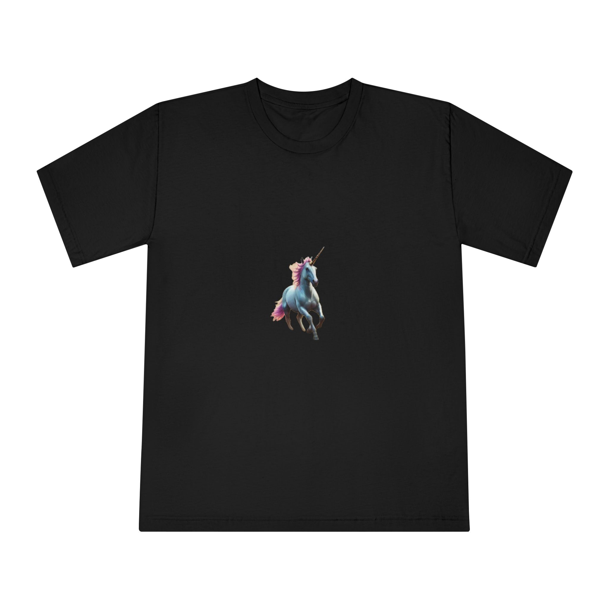 Beautiful Unicorn Running Magical Meadow Unicorn Background Images Whimsical Unicorn (35) Unisex Classic Crewneck T Shirt - Image 5