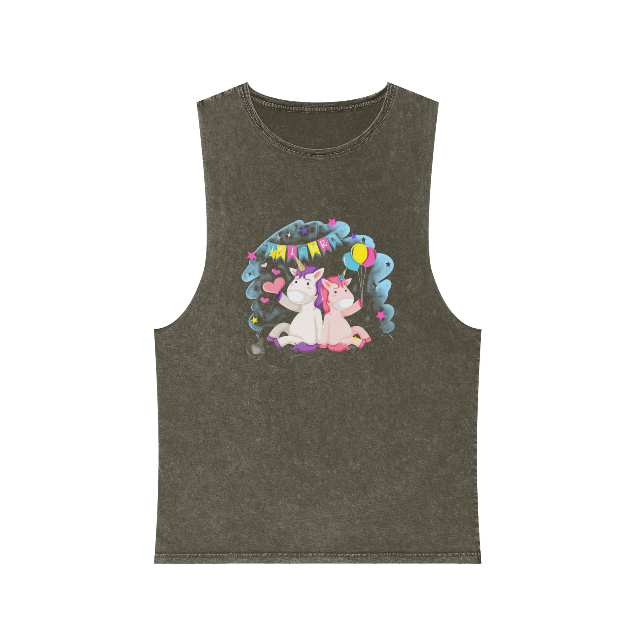 Unicorn V150 Unisex Stonewash Tank Top - Image 5