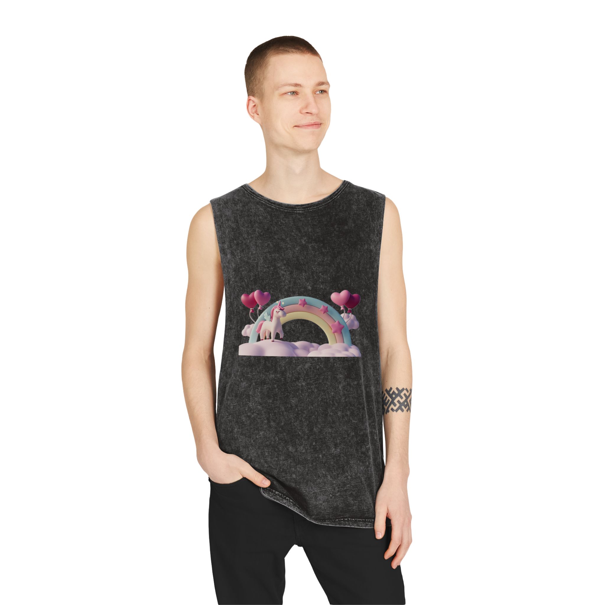 Unicorn V428 Unisex Stonewash Tank Top - Image 3