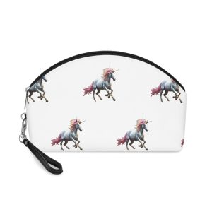 Beautiful Unicorn Running Magical Meadow Unicorn Background Images Whimsical Unicorn (5) Makeup Bag