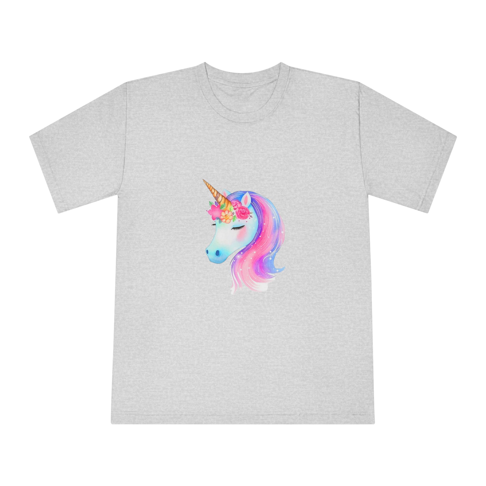 Cute Unicorn Watercolor Hand Painted 01 Unisex Classic Crewneck T Shirt - Image 13