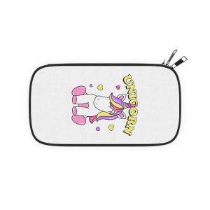 Cute Unicorn With Colorful Hair Hearts Passport Wallet