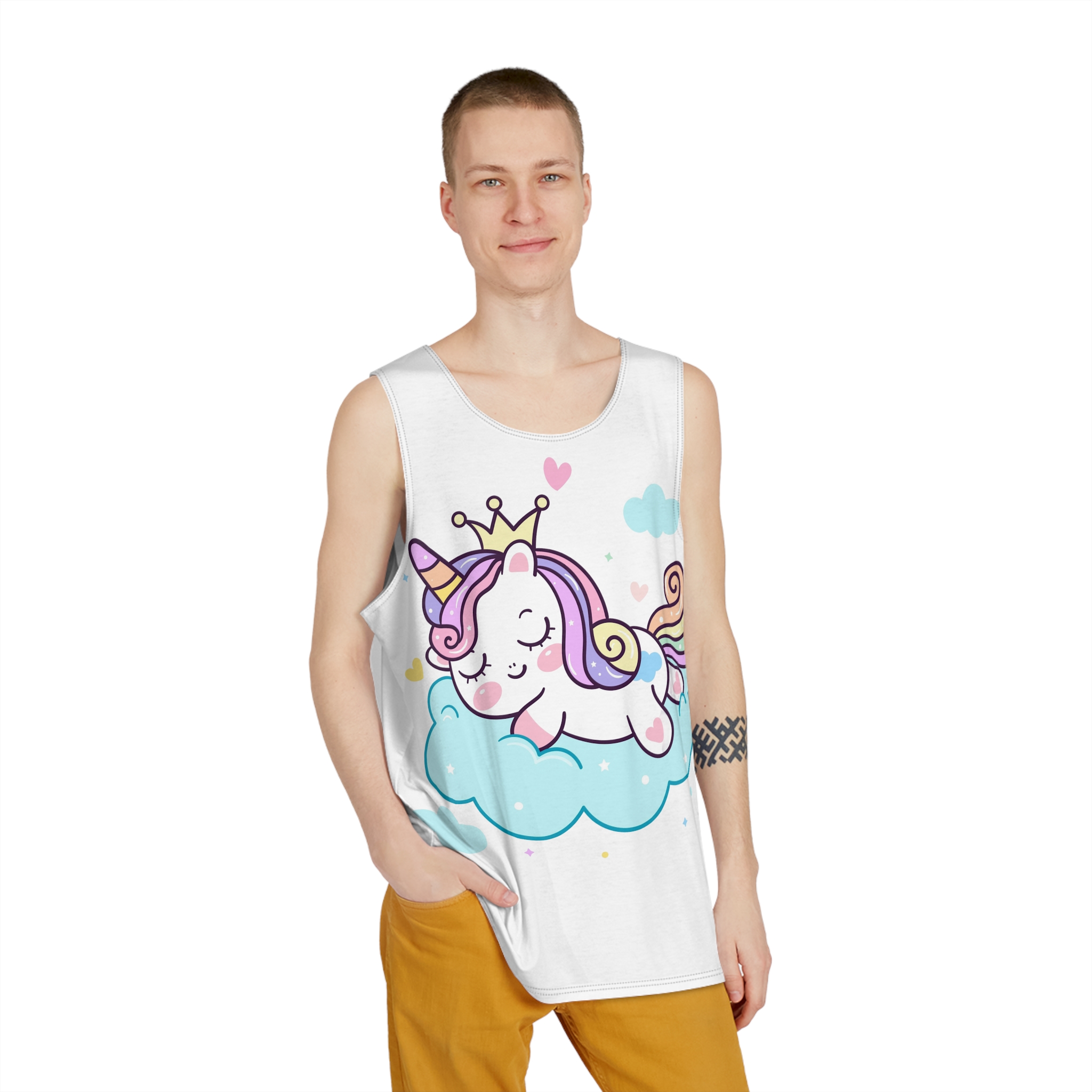 Pony Sleep Cloud Mens Tank Aop - Image 3