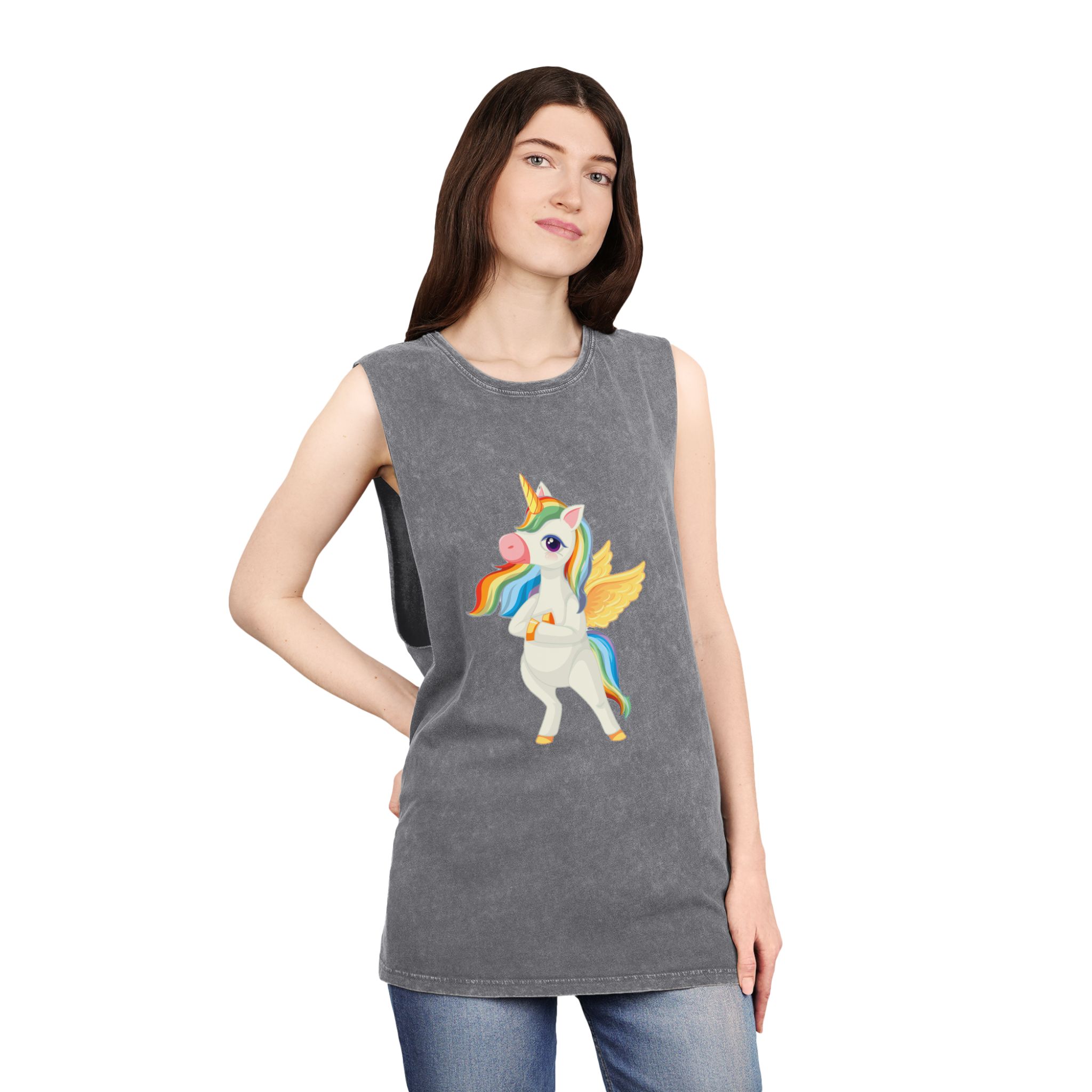 Unicorn V427 Unisex Stonewash Tank Top - Image 12