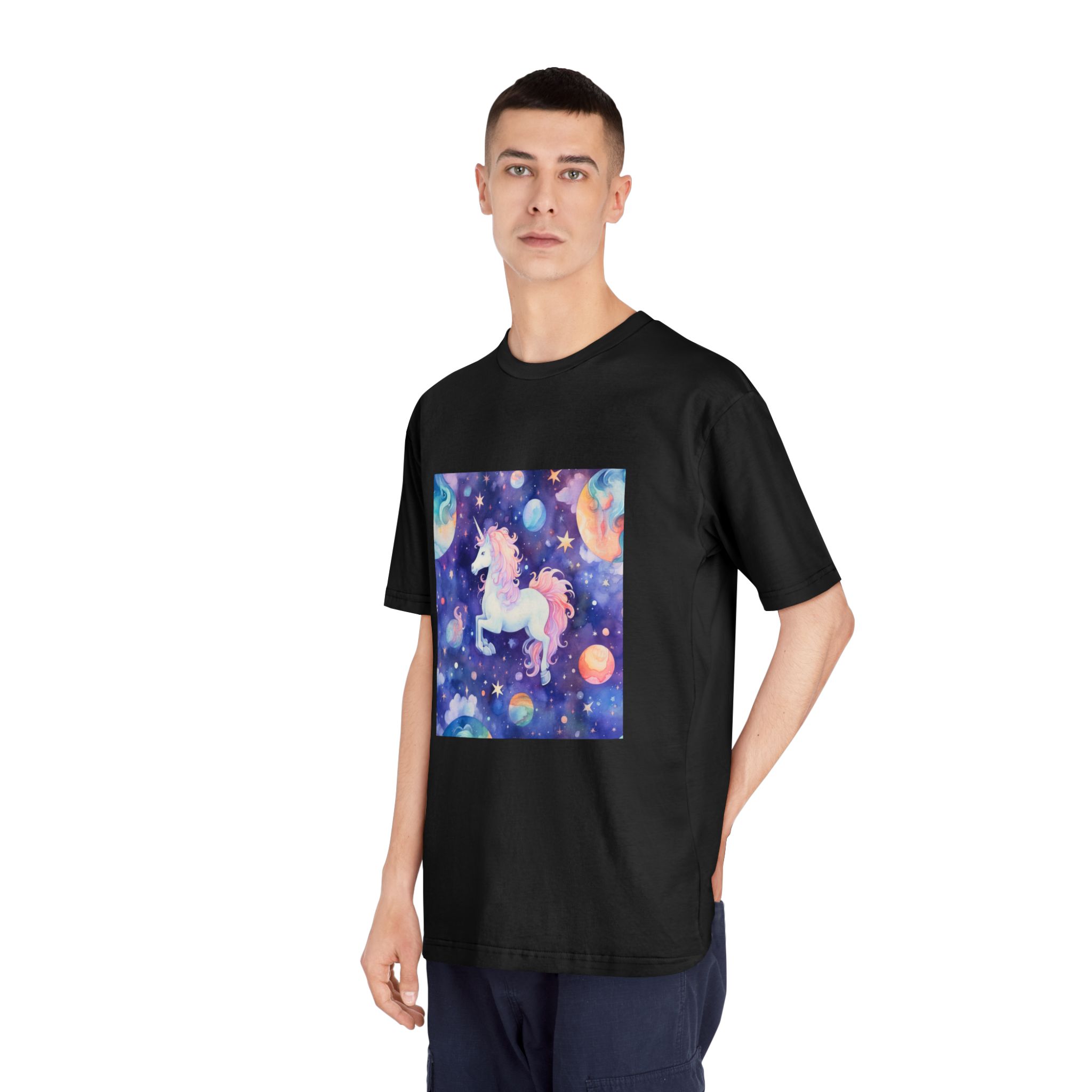 There Is Unicorn That Is Flying Through Sky Generative Ai Unisex Classic Crewneck T Shirt - Image 8