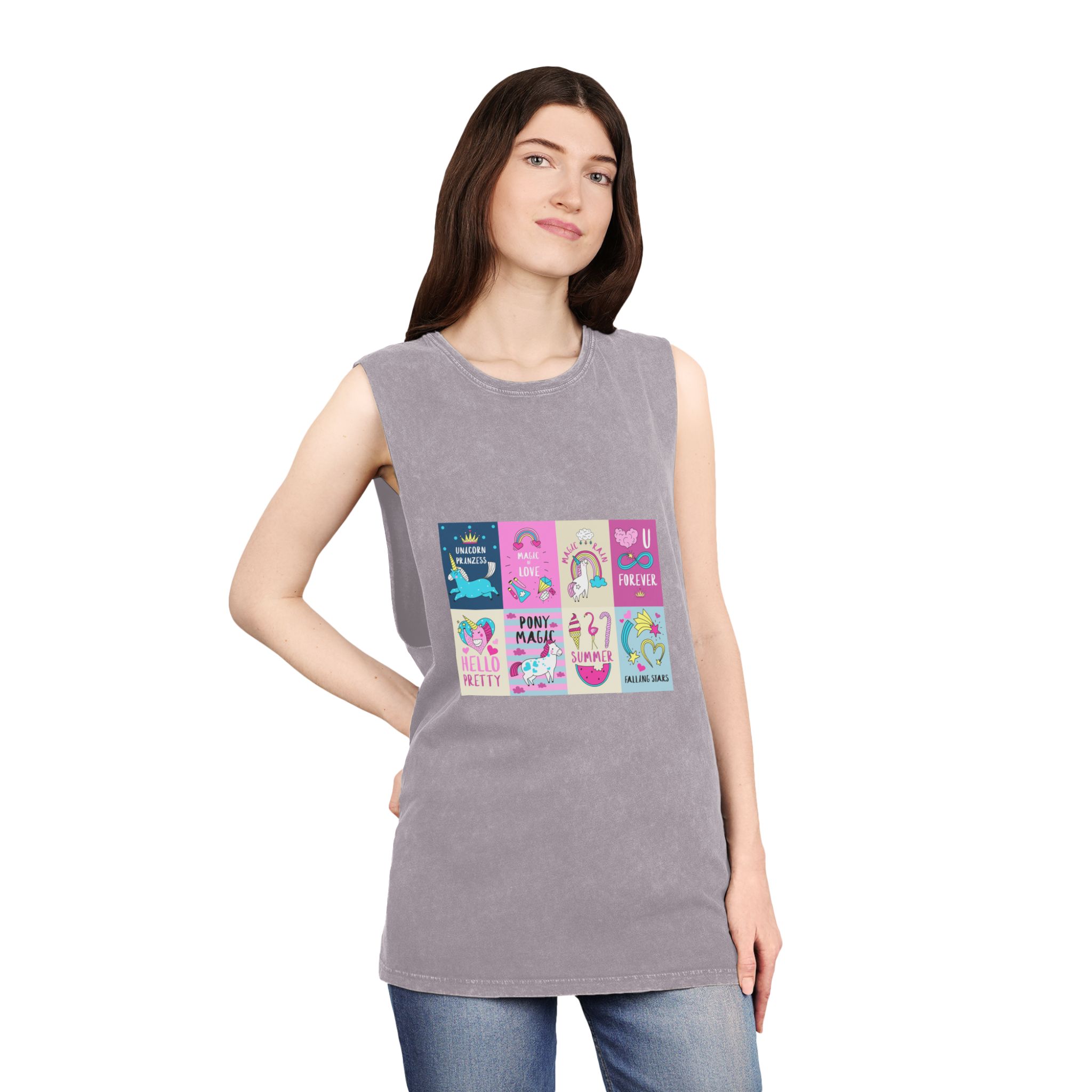 Unicorn V371 Unisex Stonewash Tank Top - Image 20