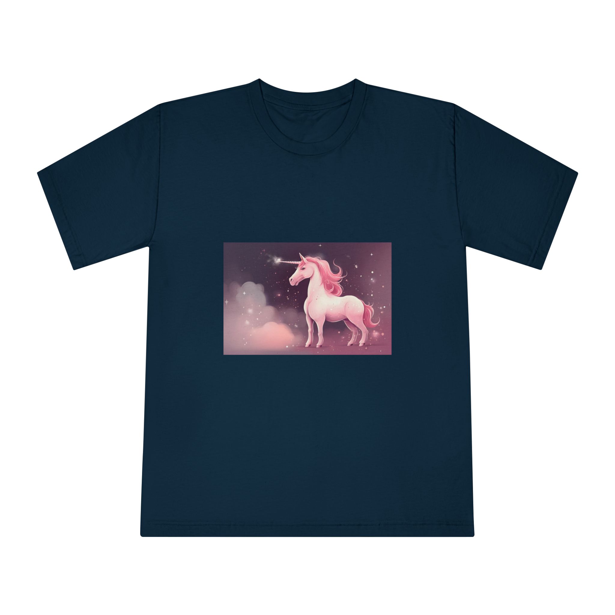 Pink Unicorn Fantastic Illustration Unisex Classic Crewneck T Shirt - Image 17