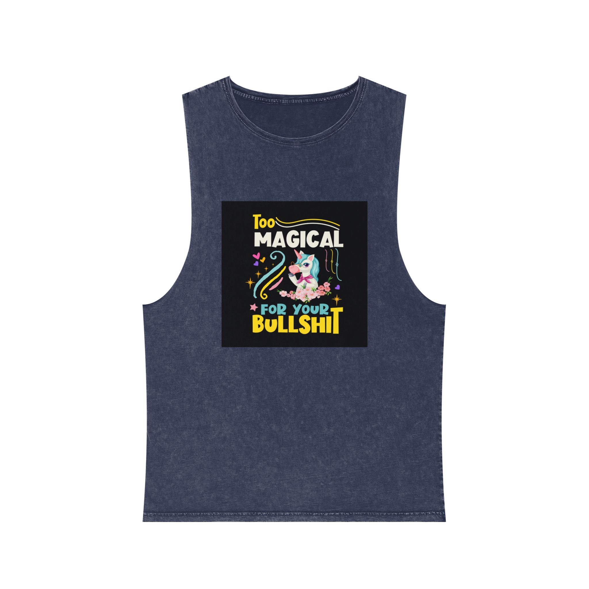 Unicorn Design 8 Unisex Stonewash Tank Top - Image 13