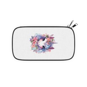 Cute Colorful Magic Unicorn With Flowers Watercolor Style (1) Copy Passport Wallet