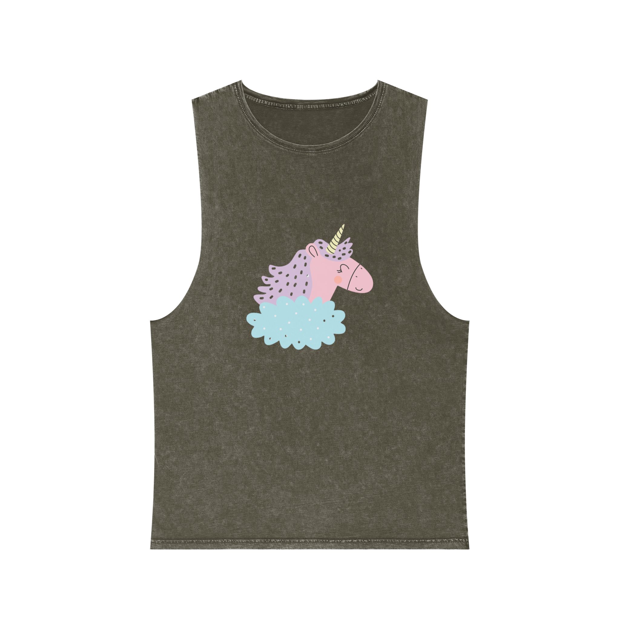 Sweetie Unicorn 184636 Unisex Stonewash Tank Top - Image 5