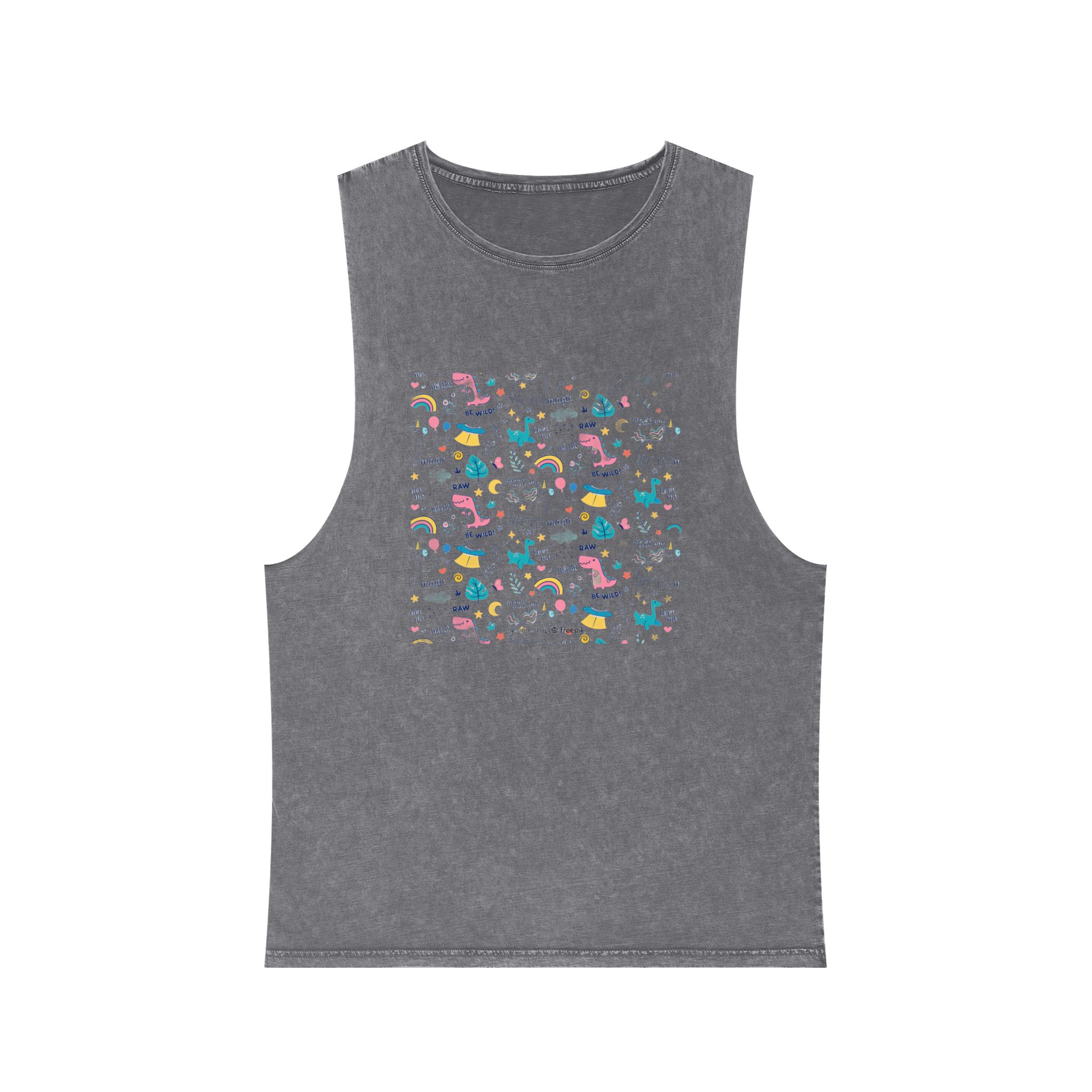 Unicorn V156 Unisex Stonewash Tank Top - Image 9