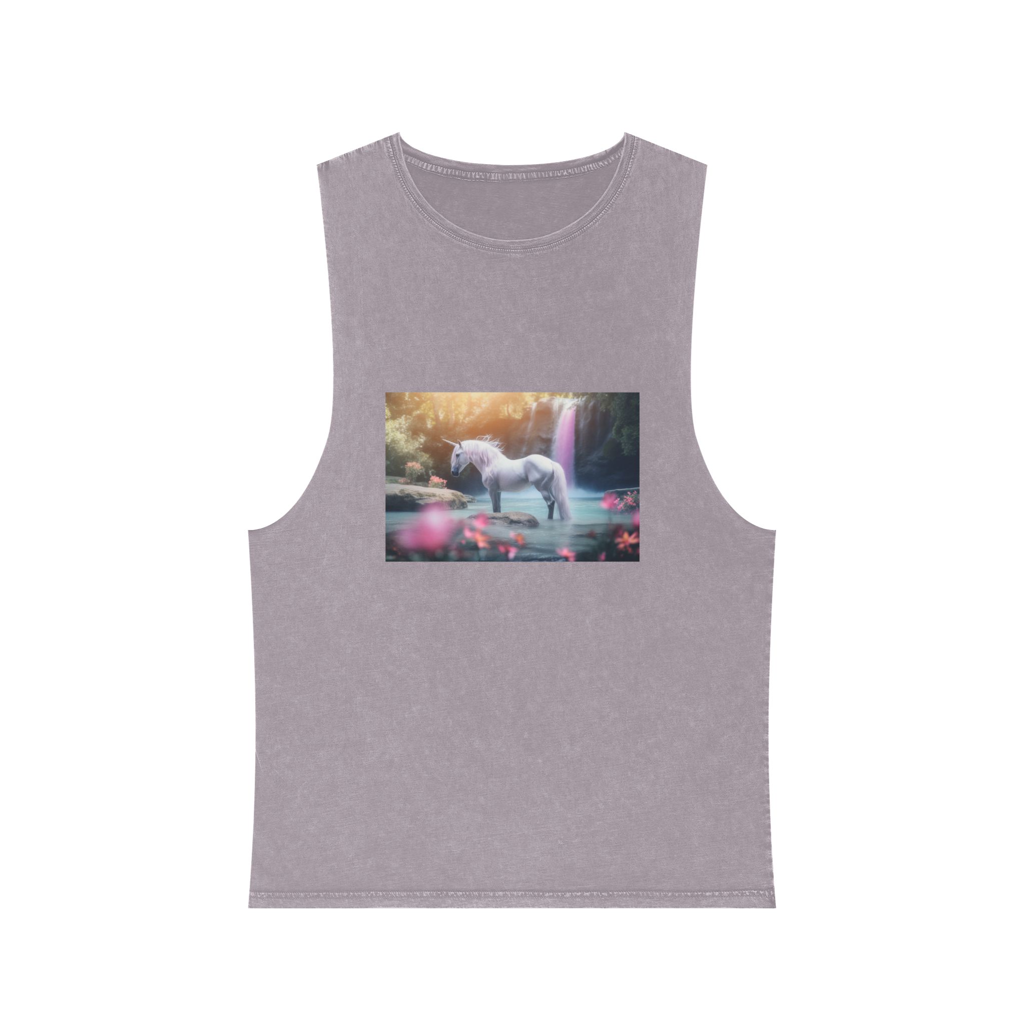 Magical Mythical Unicorn Creature Fantasy Unisex Stonewash Tank Top - Image 17