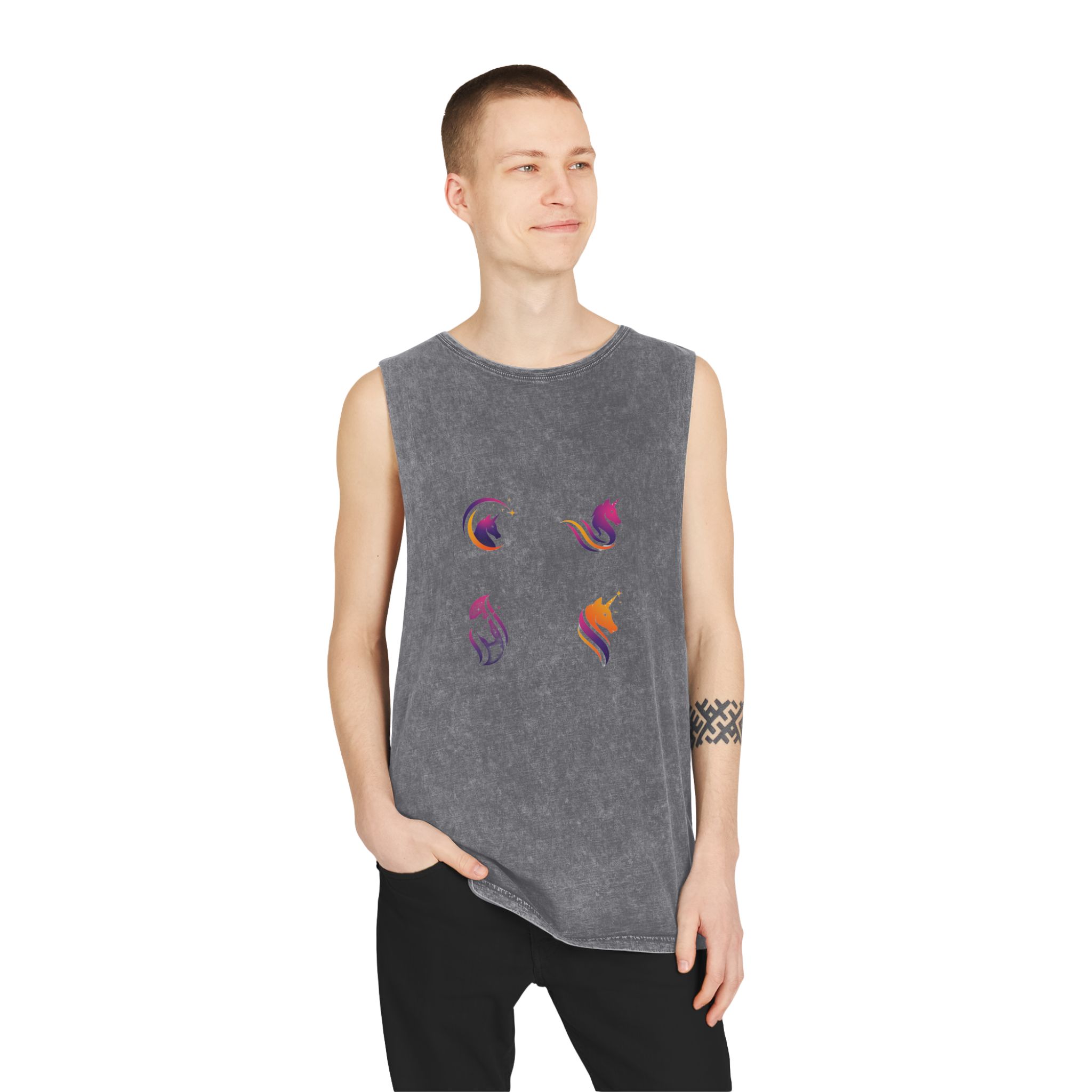 Unicorn V465 Unisex Stonewash Tank Top - Image 11