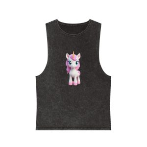 Mythical Unicorn Kids Figurine Style (2) Fotor Bg Remover 2023110475816 Unisex Stonewash Tank Top