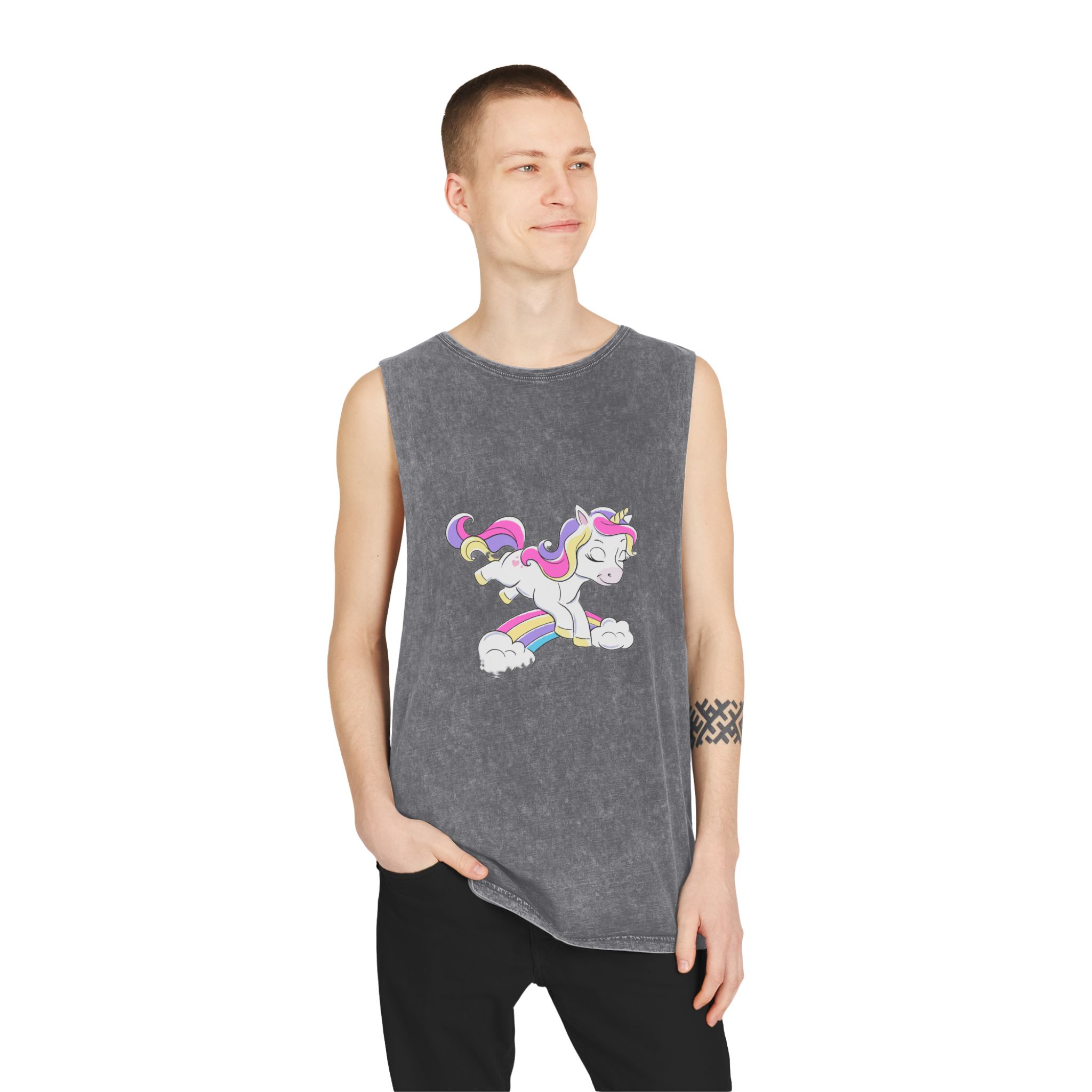 Unicorn V503 Unisex Stonewash Tank Top - Image 11