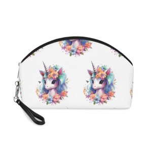 Cute Colorful Magic Unicorn With Flowers Watercolor Style (3) Copy Makeup Bag