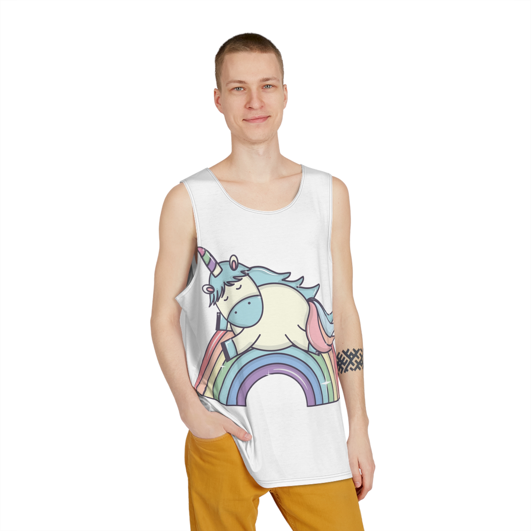Unicorns 90 Mens Tank Aop - Image 3