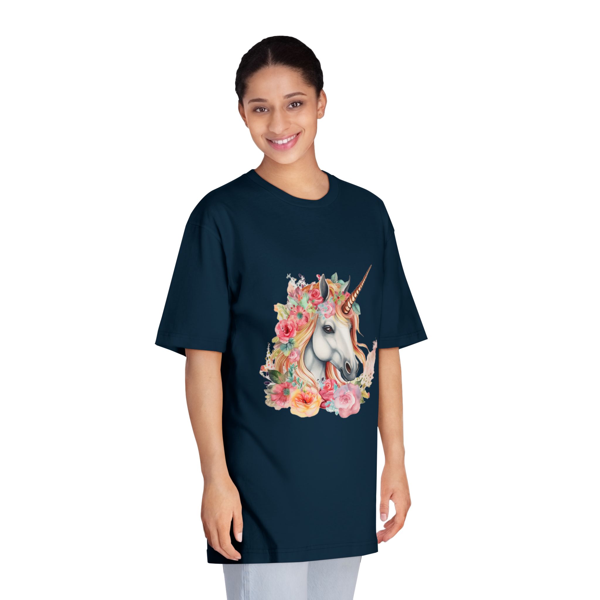 Unicorn With Flower Crown It (1) Unisex Classic Crewneck T Shirt - Image 19