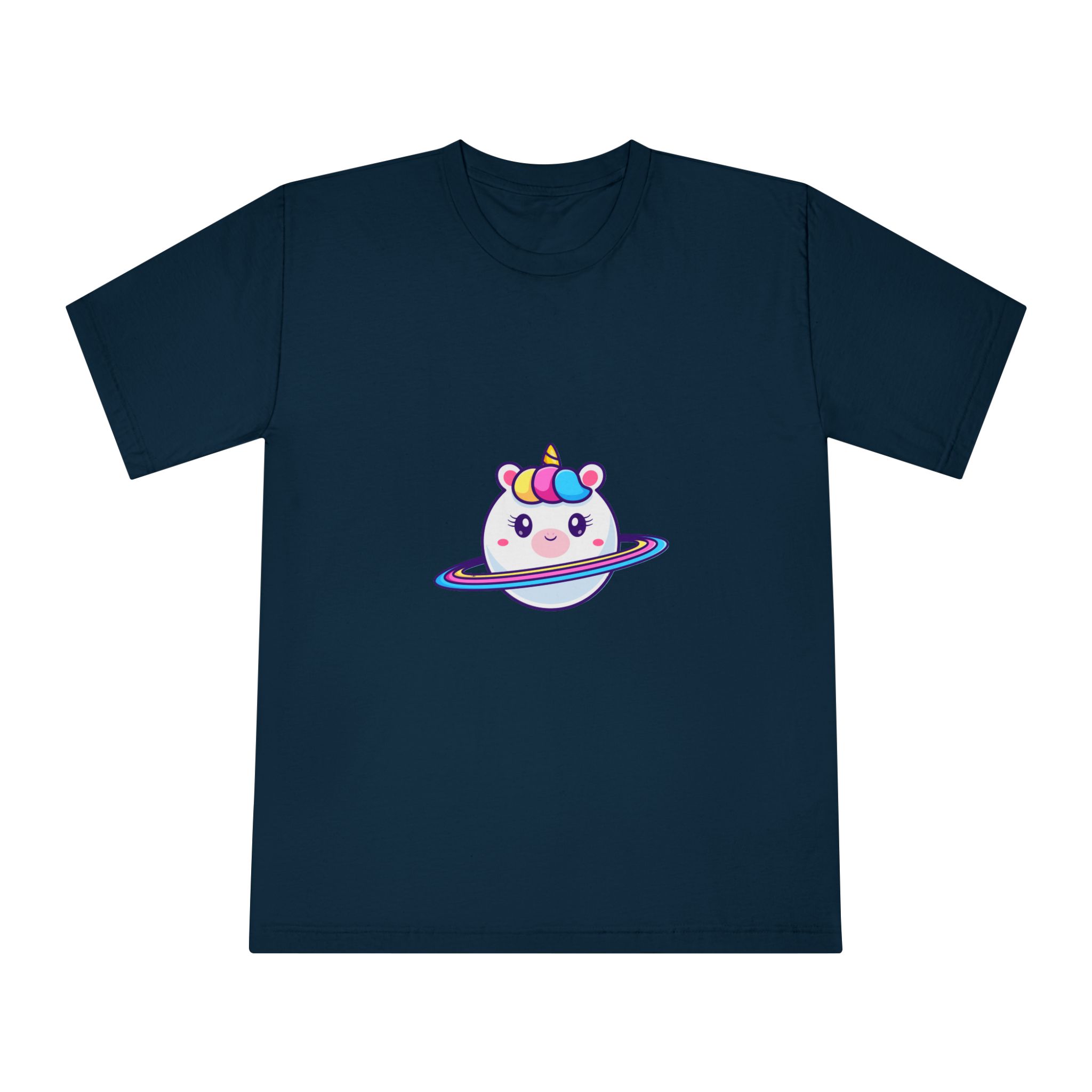 Cute Unicorn Planet Unisex Classic Crewneck T Shirt - Image 17