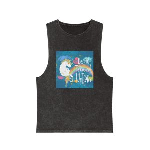 Be My Personal Unicorn Unisex Stonewash Tank Top