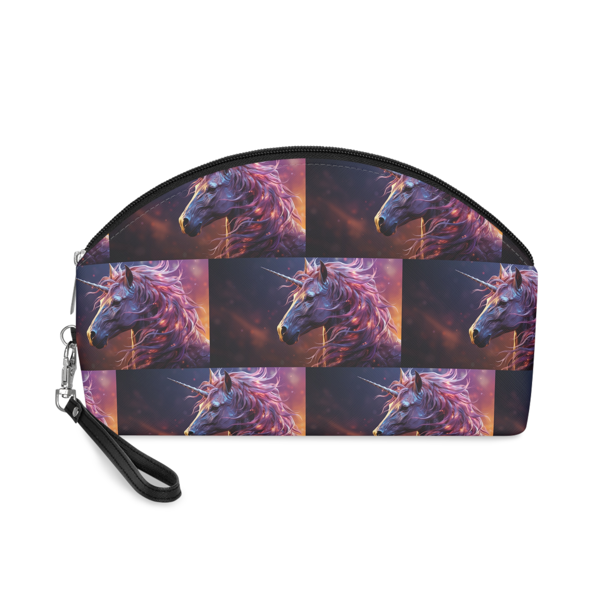 Pink 3d Mythical Unicorn With Lights Mane (1) Makeup Bag