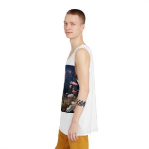 Beautiful Unicorn Running Magical Meadow Unicorn Background Images Whimsical Unicorn (23) Mens Tank Aop